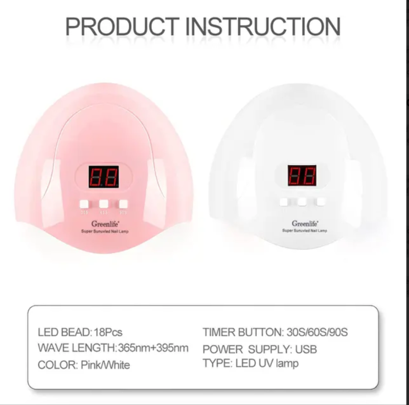 Nail Lamp, 54W 18pcs LED UV Nail Lights for Gel Nail Polish - Image 2